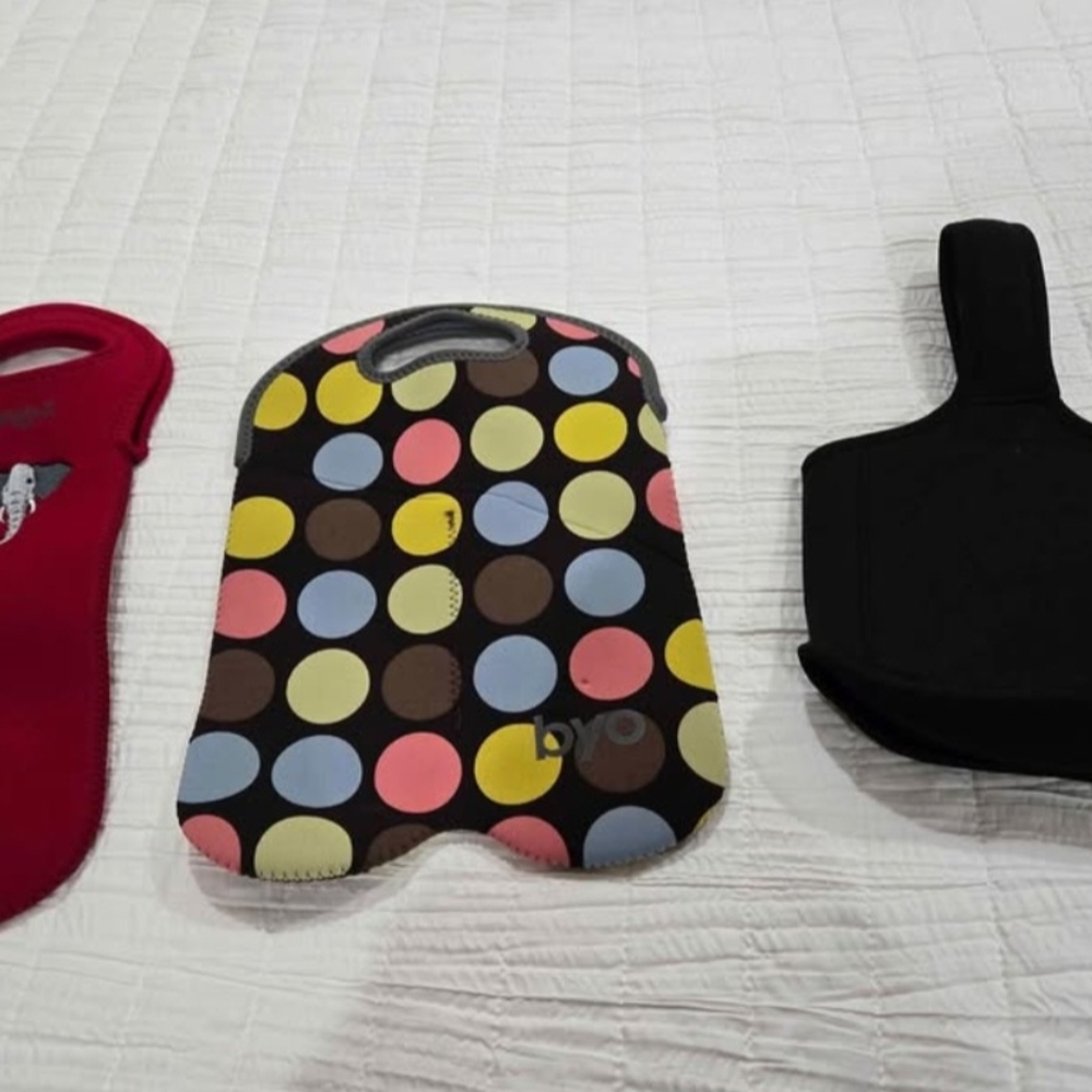 Polka Dot Neoprene Wine Bottle Sleeves